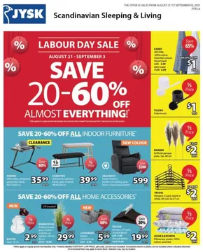 JYSK catalogue in Kingston | This week's offer Flyer | 2025-08-21T00:00:00.000Z - 2025-09-03T00:00:00.000Z
