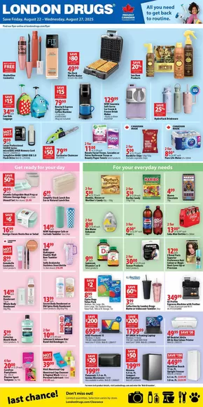 London Drugs catalogue | Attractive special offers for everyone | 2025-08-22T00:00:00.000Z - 2025-08-27T00:00:00.000Z
