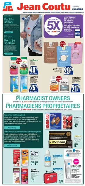 Jean Coutu catalogue in Quebec | Special offers for you | 2025-08-28T00:00:00.000Z - 2025-09-10T00:00:00.000Z