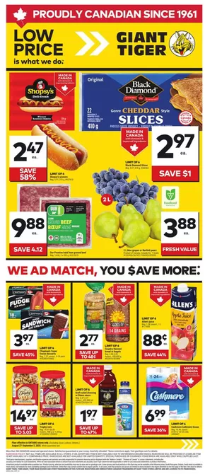 Giant Tiger catalogue in Trochu | Top deals for all customers | 2025-08-27T00:00:00.000Z - 2025-09-02T00:00:00.000Z