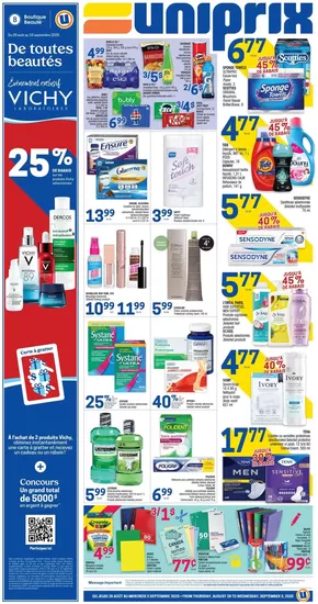 Uniprix catalogue in Grandview | Uniprix Weekly ad | 2025-08-28T00:00:00.000Z - 2025-09-03T00:00:00.000Z