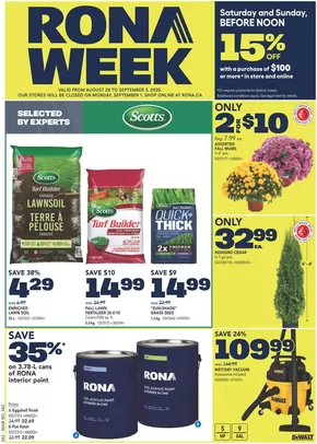 RONA catalogue | RONA Weekly ad | 2025-08-28T00:00:00.000Z - 2025-09-03T00:00:00.000Z