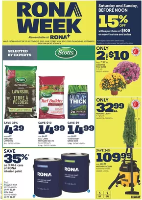 RONA catalogue in Trochu | Current bargains and offers | 2025-08-28T00:00:00.000Z - 2025-09-03T00:00:00.000Z