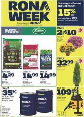 RONA catalogue in Trochu | Wide range of offers | 2025-08-28T00:00:00.000Z - 2025-09-03T00:00:00.000Z