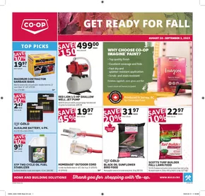 Co-op Home Centre catalogue in Montreal | Offers for bargain hunters | 2025-08-28T00:00:00.000Z - 2025-09-03T00:00:00.000Z