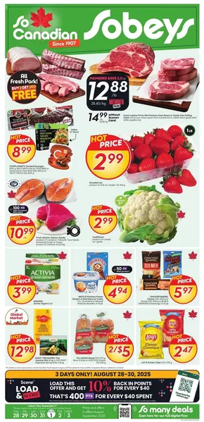 Sobeys catalogue in Shawinigan | Sobeys Weekly ad | 2025-08-28T00:00:00.000Z - 2025-08-30T00:00:00.000Z
