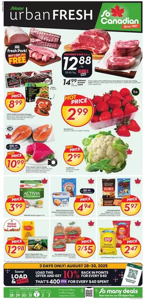 Sobeys catalogue in Red Deer | Top offers for smart savers | 2025-08-28T00:00:00.000Z - 2025-08-30T00:00:00.000Z