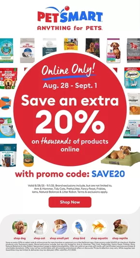 Petsmart catalogue in Lloydminster | Petsmart Weekly ad | 2025-08-28T00:00:00.000Z - 2025-08-31T00:00:00.000Z
