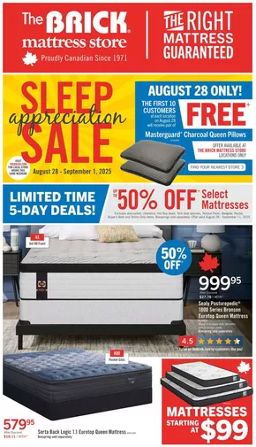 The Brick catalogue | Brick Mattress Store | 2025-08-28T00:00:00.000Z - 2025-09-11T00:00:00.000Z