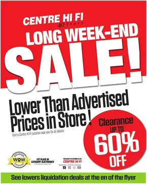 Centre Hi-Fi catalogue in Calgary | Weekly Flyer | 2025-08-29T00:00:00.000Z - 2025-09-04T00:00:00.000Z