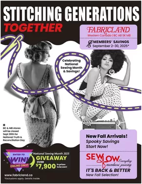 Fabricland catalogue in Walnut Grove | West Flyer | 2025-09-02T00:00:00.000Z - 2025-09-30T00:00:00.000Z