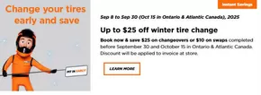 Up to 25 $ off winter tire change 