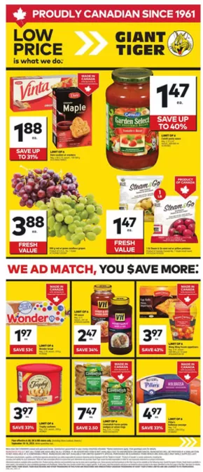 Giant Tiger catalogue in kirkland | Weekly Flyer | 2025-09-10T00:00:00.000Z - 2025-09-16T00:00:00.000Z