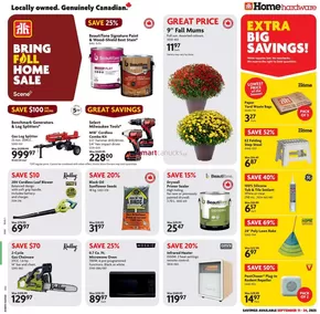 Home Hardware catalogue in Gore Bay | Exclusive bargains | 2025-09-11T00:00:00.000Z - 2025-09-24T00:00:00.000Z