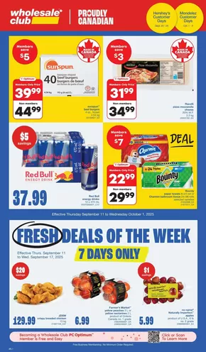 Wholesale Club catalogue in Bridgewater | Current special promotions | 2025-09-11T00:00:00.000Z - 2025-10-01T00:00:00.000Z