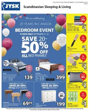 JYSK catalogue in Dartmouth | This week's offer Flyer | 2025-09-11T00:00:00.000Z - 2025-09-25T00:00:00.000Z