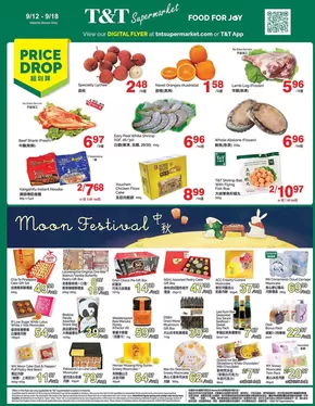 T&T Supermarket catalogue in Montreal | T&T Supermarket weekly flyer | 2025-09-12T00:00:00.000Z - 2025-09-18T00:00:00.000Z