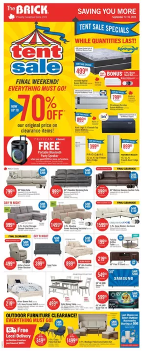 The Brick catalogue in Kamloops | Top offers for smart savers | 2025-09-12T00:00:00.000Z - 2025-09-18T00:00:00.000Z