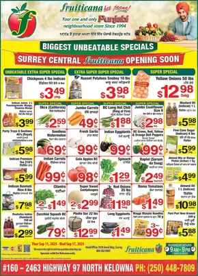 Fruiticana catalogue in Kelowna | Wide range of offers | 2025-09-13T00:00:00.000Z - 2025-09-27T00:00:00.000Z