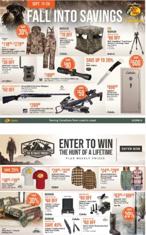 Cabela's catalogue in Calgary | Fall into savings  | 2025-09-15T00:00:00.000Z - 2025-09-24T00:00:00.000Z