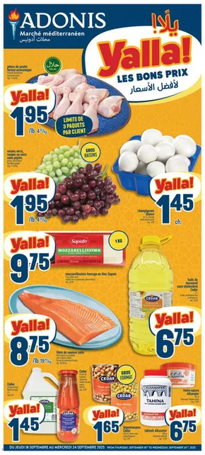 Marché Adonis catalogue in Deux-Montagnes | Weekly | 2025-09-18T00:00:00.000Z - 2025-09-24T00:00:00.000Z