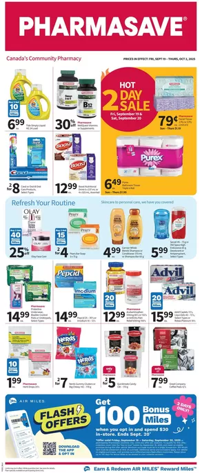 Pharmasave catalogue | Pharmasave weekly flyer | 2025-09-19T00:00:00.000Z - 2025-10-02T00:00:00.000Z