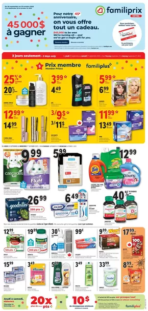 Familiprix catalogue in Montreal | Top deals for all customers | 2025-09-25T00:00:00.000Z - 2025-10-01T00:00:00.000Z