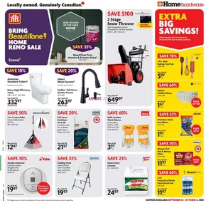 Home Hardware catalogue in Macklin SK | Discounts and promotions | 2025-09-25T00:00:00.000Z - 2025-10-08T00:00:00.000Z