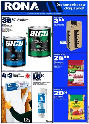 RONA catalogue in Yorkton | Great offer for bargain hunters | 2025-09-25T00:00:00.000Z - 2025-10-08T00:00:00.000Z