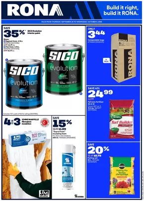 RONA catalogue in Sault Ste. Marie | Wide range of offers | 2025-09-25T00:00:00.000Z - 2025-10-08T00:00:00.000Z