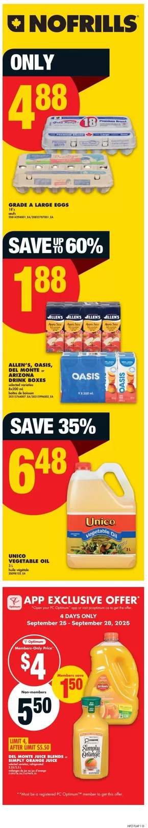 No Frills catalogue in kirkland | Discover attractive offers | 2025-09-25T00:00:00.000Z - 2025-10-01T00:00:00.000Z