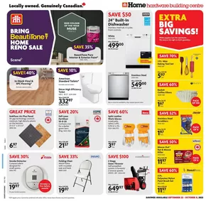 Home Hardware catalogue in Peterborough | Exclusive deals for our customers | 2025-09-25T00:00:00.000Z - 2025-10-08T00:00:00.000Z