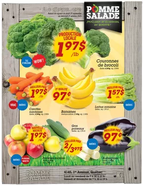 Pomme Salade catalogue in Brampton | Exclusive deals for our customers | 2025-09-25T00:00:00.000Z - 2025-10-09T00:00:00.000Z