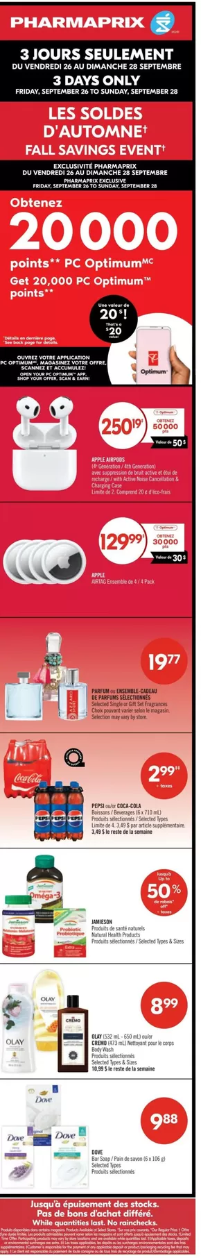 Shoppers Drug Mart catalogue in Stouffville | Shoppers Drug Mart Weekly ad | 2025-09-27T00:00:00.000Z - 2025-10-02T00:00:00.000Z