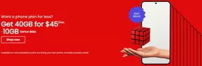 Virgin Mobile catalogue in Kingston | Get 40GB for $45/mo.per month + 10GB bonus data . | 2025-09-30T00:00:00.000Z - 2025-10-14T00:00:00.000Z