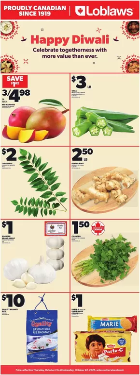 Loblaws catalogue in Vancouver | Happy Diwali | 2025-10-02T00:00:00.000Z - 2025-10-22T00:00:00.000Z