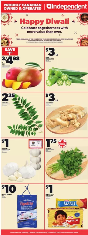 Independent City Market catalogue | ndependent Grocer (ON) Happy Diwali Flyer October 2 to 22 | 2025-10-02T00:00:00.000Z - 2025-10-22T00:00:00.000Z