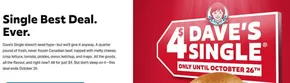 Wendy's catalogue in Peterborough | Single Best Deal. Ever. | 2025-10-06T00:00:00.000Z - 2025-10-26T00:00:00.000Z