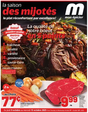 Metro catalogue in Kerrobert | Metro weekly flyer Quebec - Digital | 2025-10-09T00:00:00.000Z - 2025-10-15T00:00:00.000Z