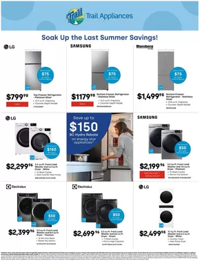 Trail Appliances catalogue in Fort McMurray | Trail Appliances (BC) Flyer October 9 to 15 | 2025-10-09T00:00:00.000Z - 2025-10-23T00:00:00.000Z