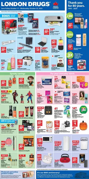 London Drugs catalogue in Orillia | Discover attractive offers | 2025-10-17T00:00:00.000Z - 2025-10-31T00:00:00.000Z