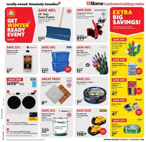 Home Hardware catalogue in Milton | Great offer for bargain hunters | 2025-10-23T00:00:00.000Z - 2025-11-06T00:00:00.000Z