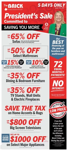 The Brick catalogue in Vancouver | Attractive special offers for everyone | 2025-10-23T00:00:00.000Z - 2025-10-27T00:00:00.000Z