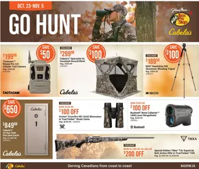 Cabela's catalogue in Edmonton | Go hunt sale  | 2025-10-23T00:00:00.000Z - 2025-11-05T00:00:00.000Z