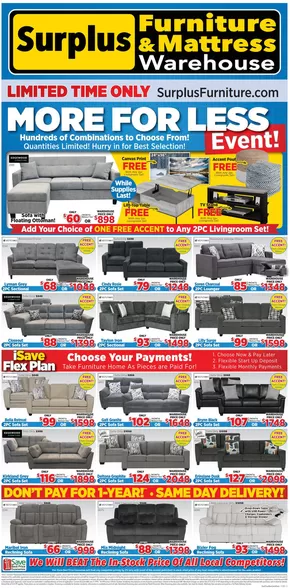 Surplus Furniture catalogue | Surplus Furniture & Mattress Warehouse | 2025-10-27T00:00:00.000Z - 2025-11-16T00:00:00.000Z