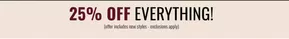 25 % off everything 