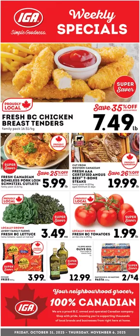 Weekly specials 