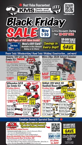 KMS Tools catalogue in Brome Lake | KMS Tools November Flyer | 2025-11-01T00:00:00.000Z - 2025-12-06T00:00:00.000Z