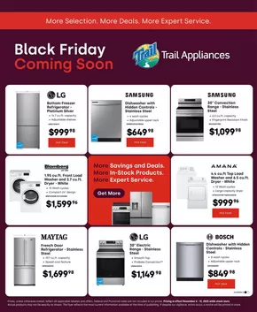 Trail Appliances catalogue in Surrey | Black friday coming soon  | 2025-11-07T00:00:00.000Z - 2025-11-12T00:00:00.000Z