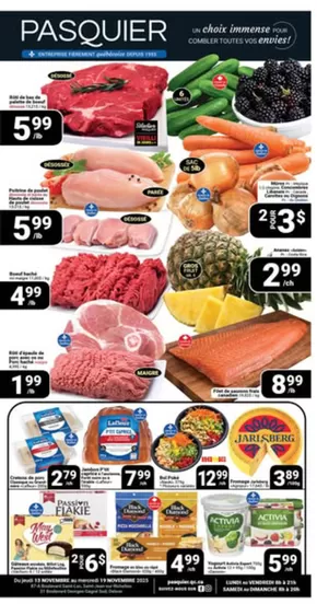 Pasquier catalogue in Ottawa | Voici la circulaire en vigueur du 13 au 19 novembre.  | 2025-11-13T00:00:00.000Z - 2025-11-19T00:00:00.000Z